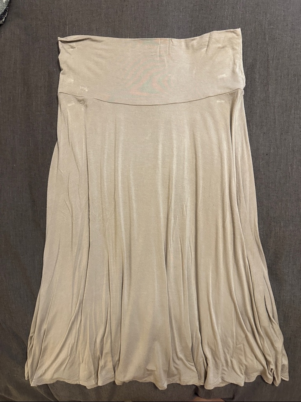 Light Beige Circle Skirt - Flattering Full Skater Style